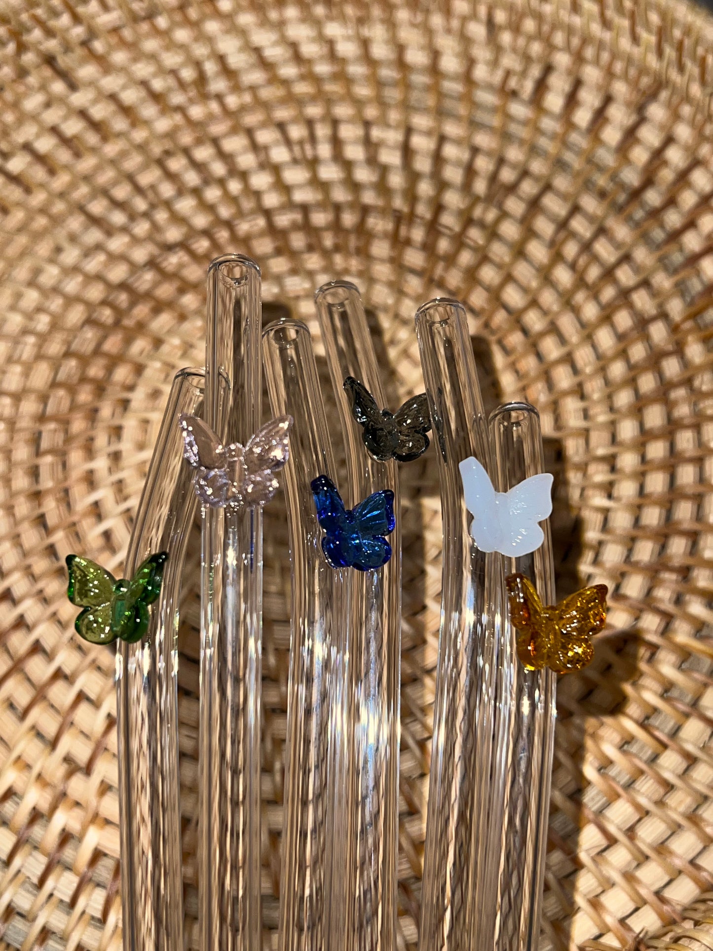 Butterfly Glass Straw