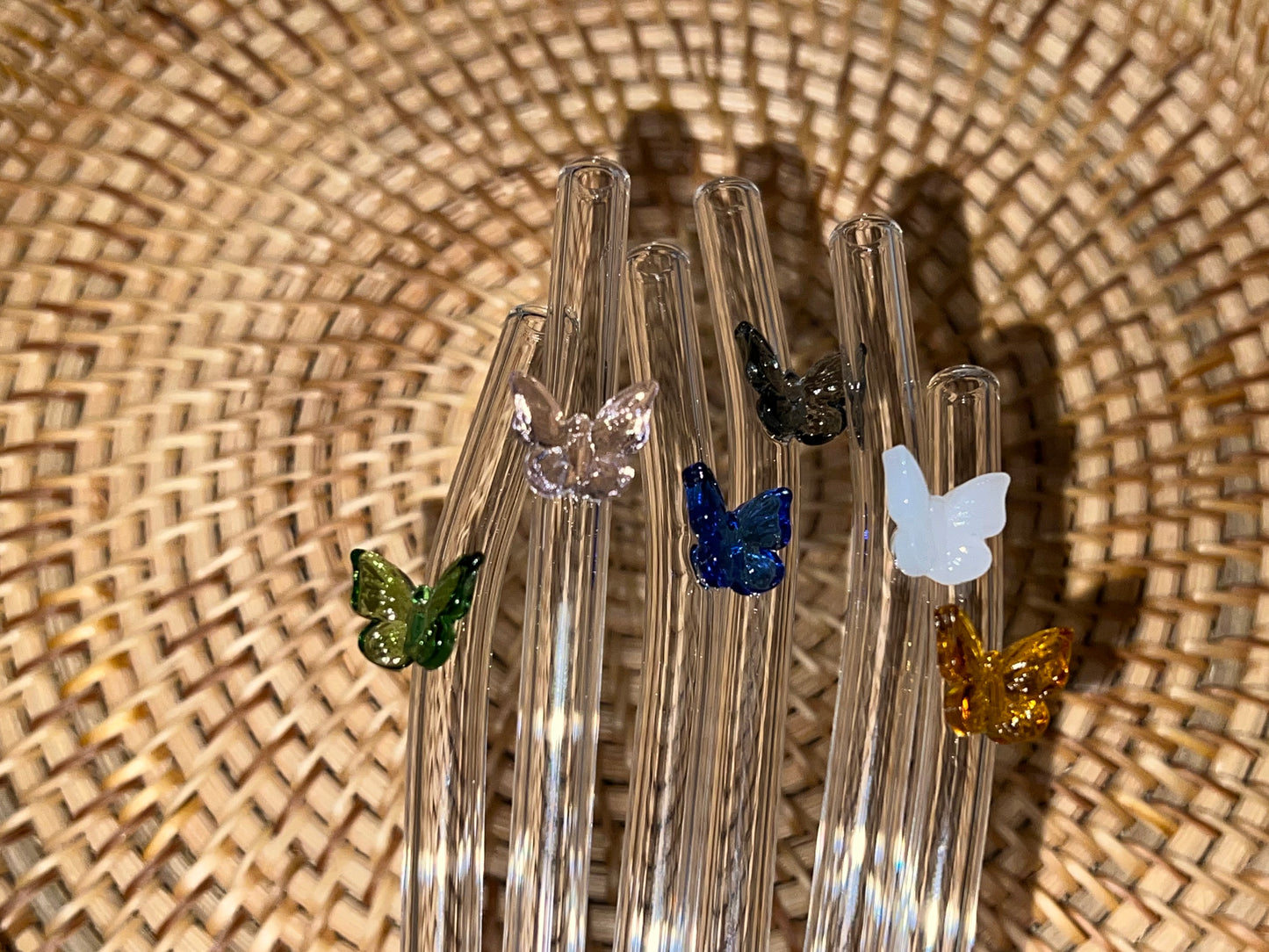 Butterfly Glass Straw