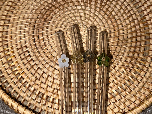 Flower Glass Straw